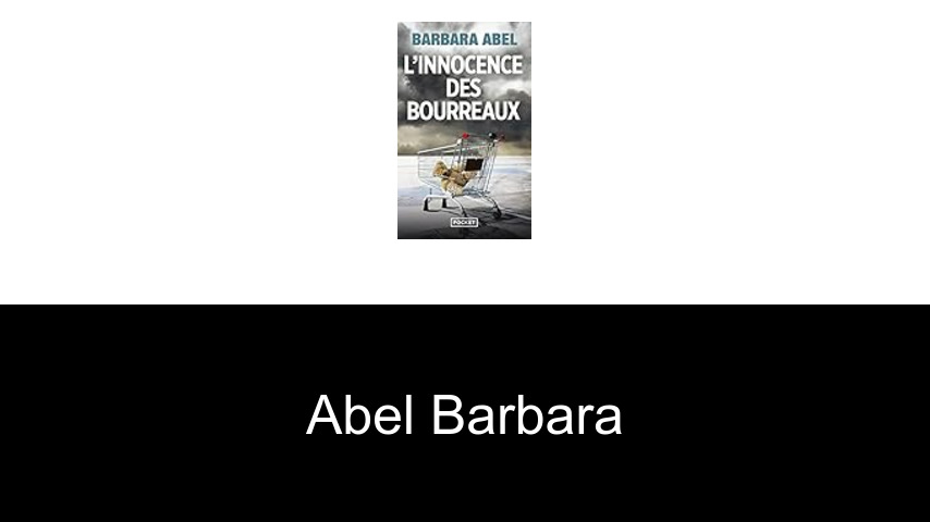 livres de Abel Barbara