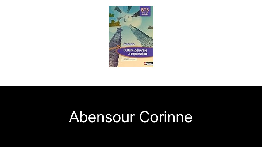 livres de Abensour Corinne