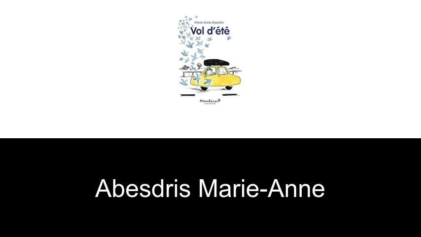 livres de Abesdris Marie-Anne