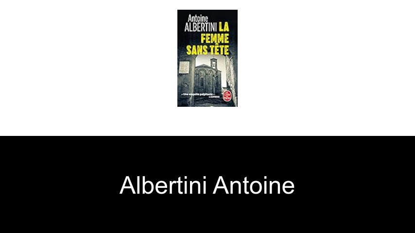 livres de ALBERTINI Antoine