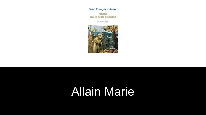 livres de Allain Marie