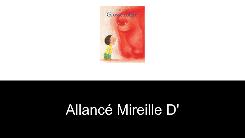 livres de Allancé Mireille d'