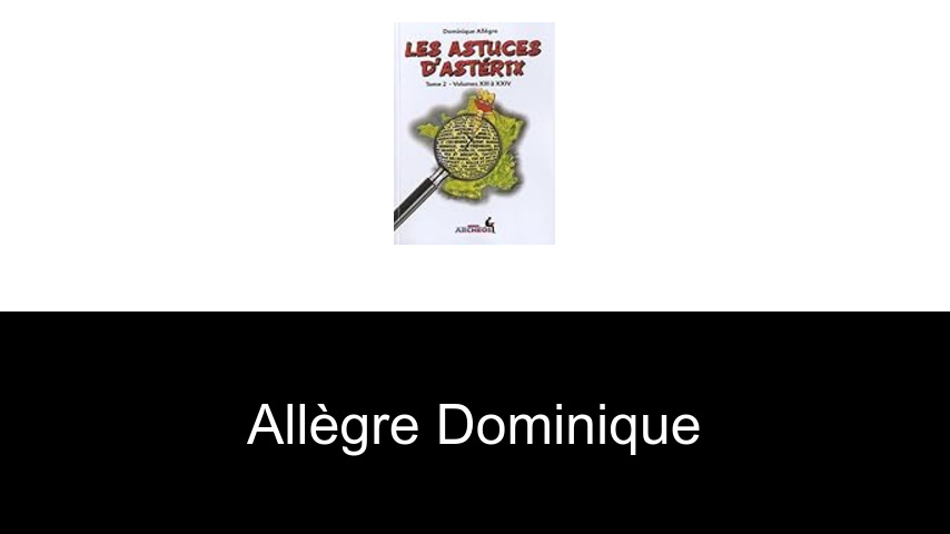 livres de Allègre Dominique