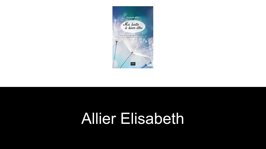 livres de Allier Elisabeth