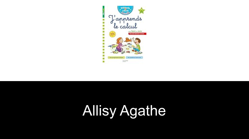 livres de Allisy Agathe