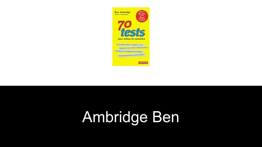 livres de Ambridge Ben
