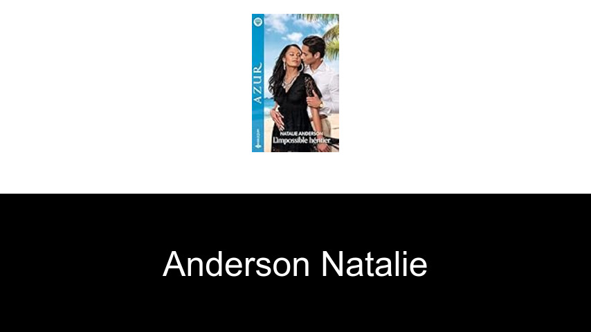 livres de Anderson Natalie