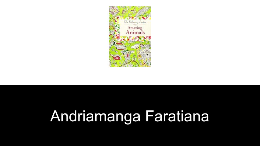 livres de Andriamanga Faratiana