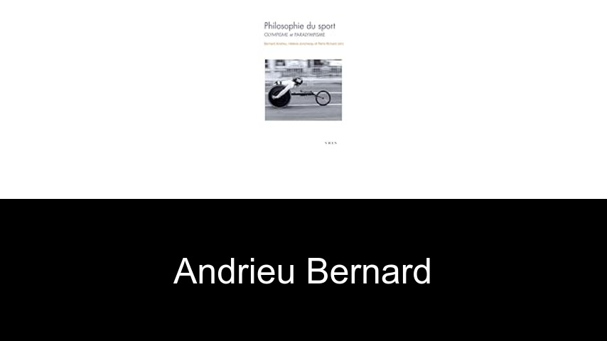 livres de Andrieu Bernard