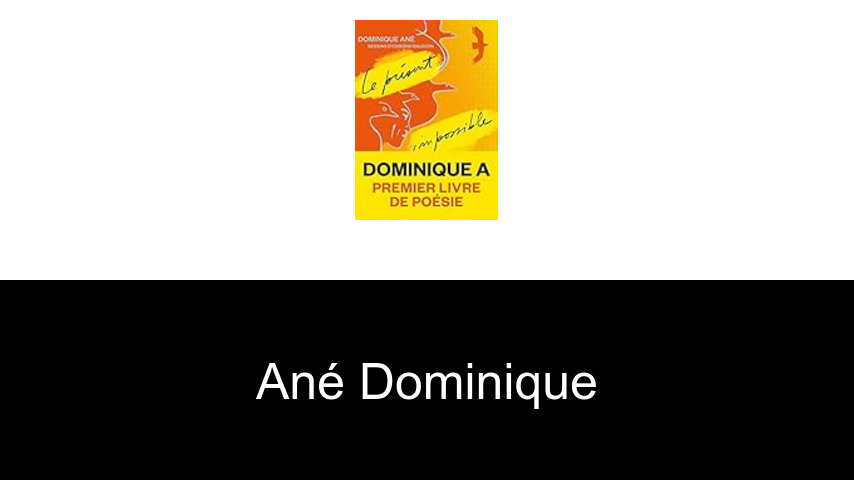 livres de Ané Dominique