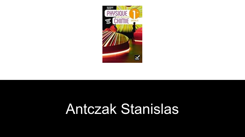 livres de Antczak Stanislas