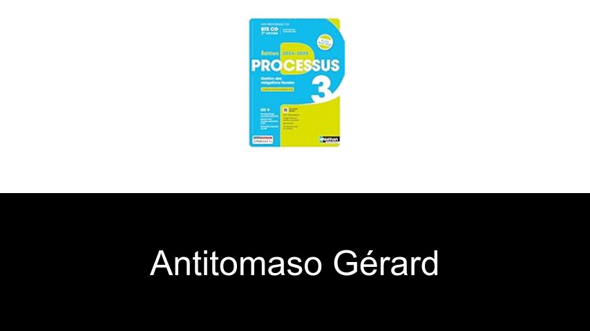 livres de Antitomaso Gérard