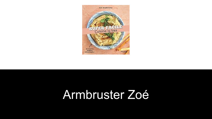 livres de Armbruster Zoé