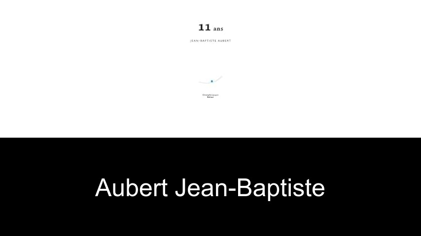 livres de Aubert Jean-Baptiste