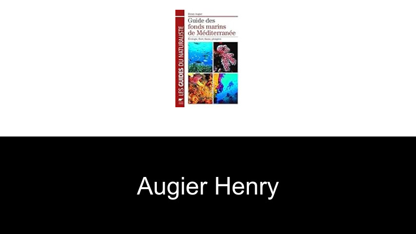 livres de Augier Henry