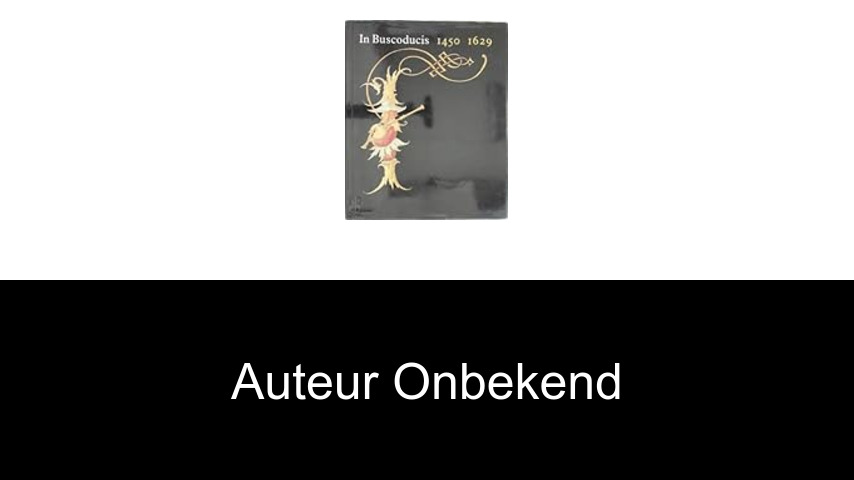 livres de Auteur Onbekend