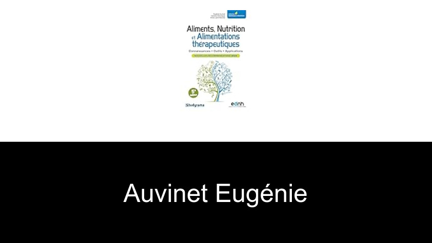 livres de Auvinet Eugénie