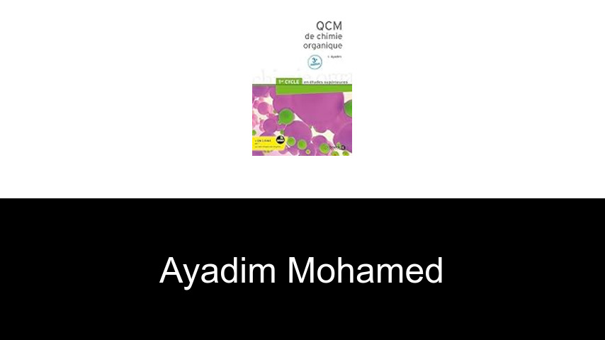 livres de Ayadim Mohamed