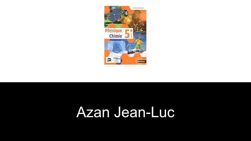 livres de Azan Jean-Luc