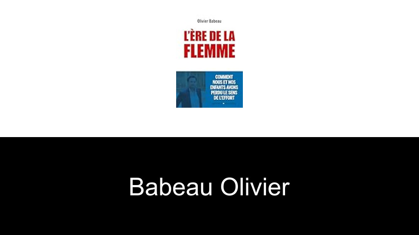 livres de Babeau Olivier