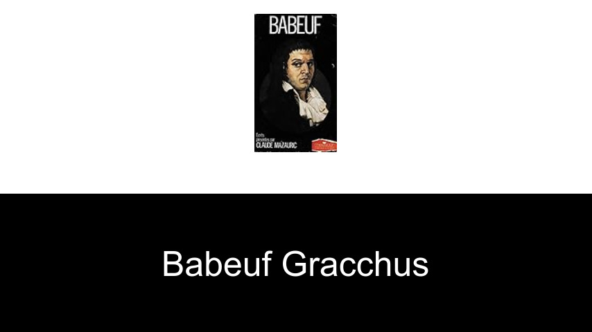 livres de Babeuf Gracchus