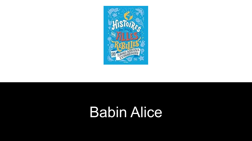 livres de Babin Alice