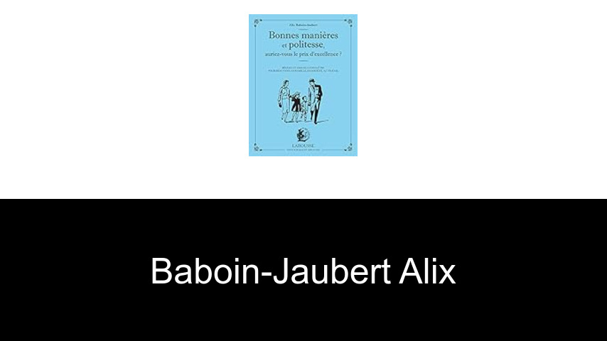 livres de Baboin-Jaubert Alix