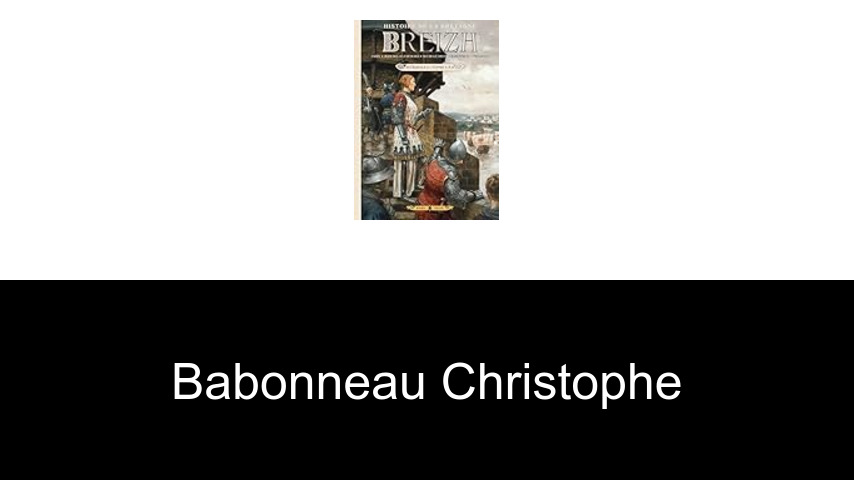 livres de BABONNEAU CHRISTOPHE