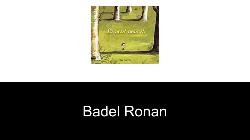 livres de Badel Ronan