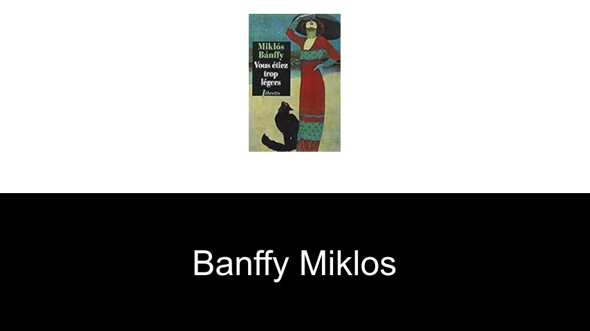 livres de Banffy Miklos