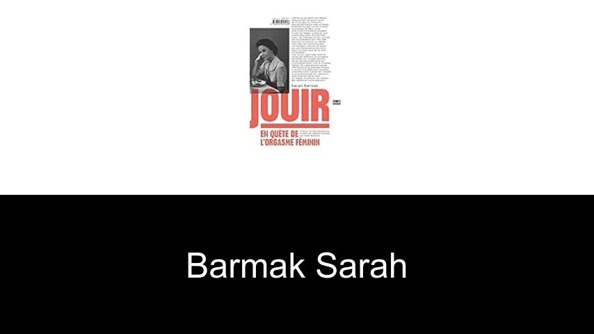 livres de Barmak Sarah