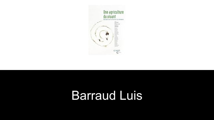 livres de Barraud Luis