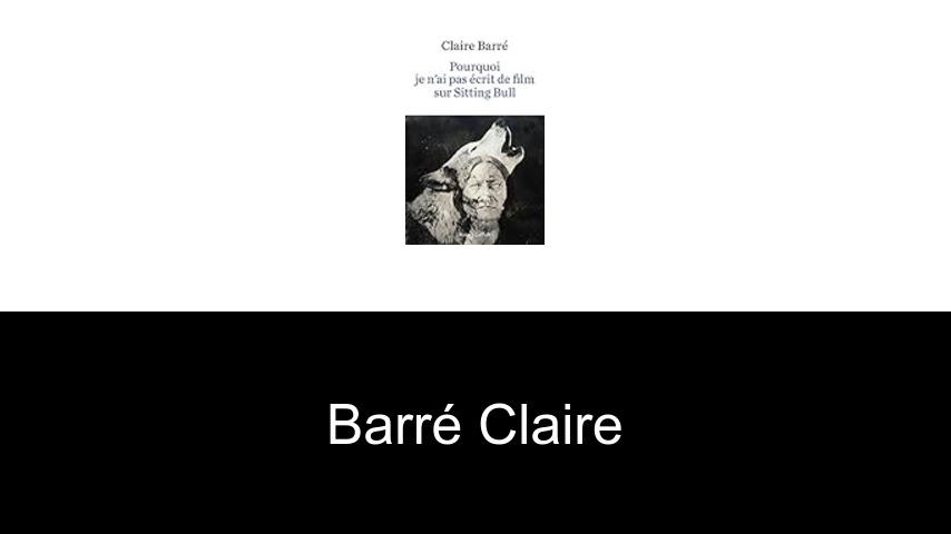 livres de Barré Claire