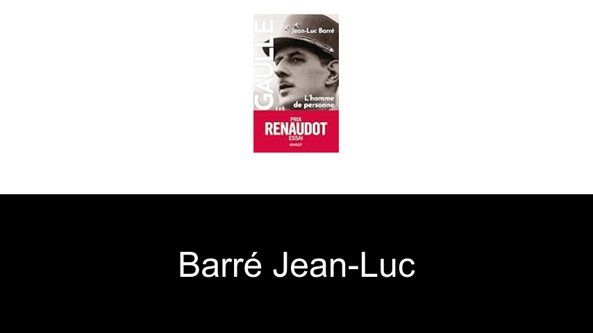 livres de Barré Jean-Luc