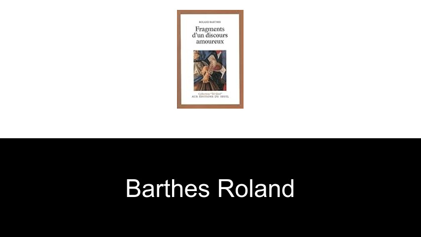 livres de Barthes Roland