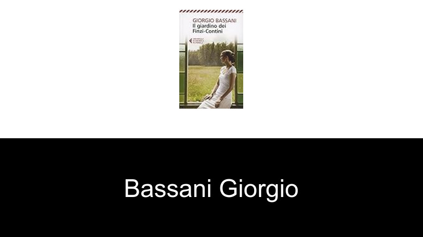 livres de BASSANI GIORGIO