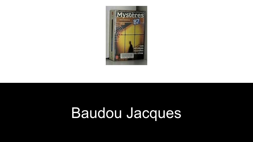 livres de Baudou Jacques