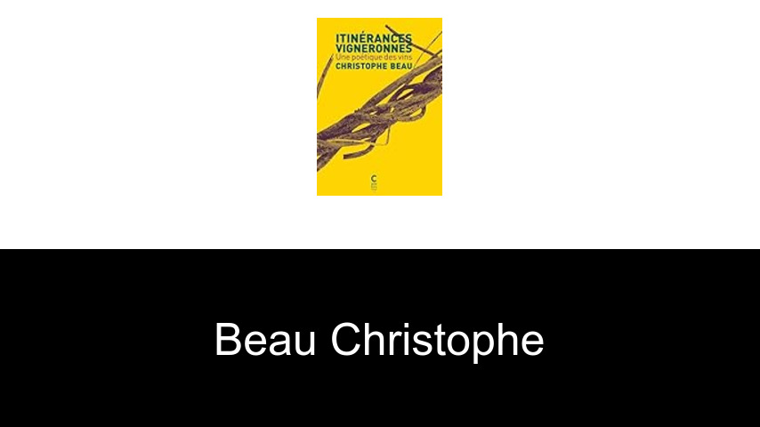 livres de Beau Christophe
