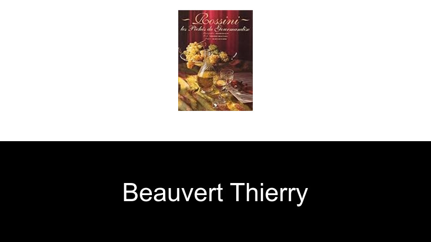 livres de beauvert thierry