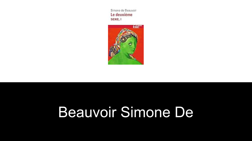 livres de Beauvoir Simone de