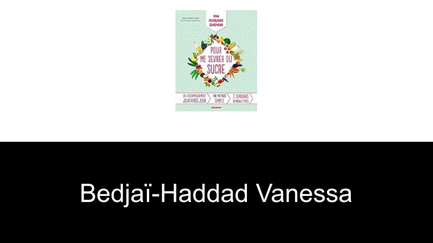 livres de Bedjaï-Haddad Vanessa