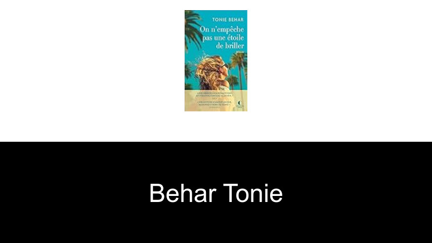 livres de Behar Tonie