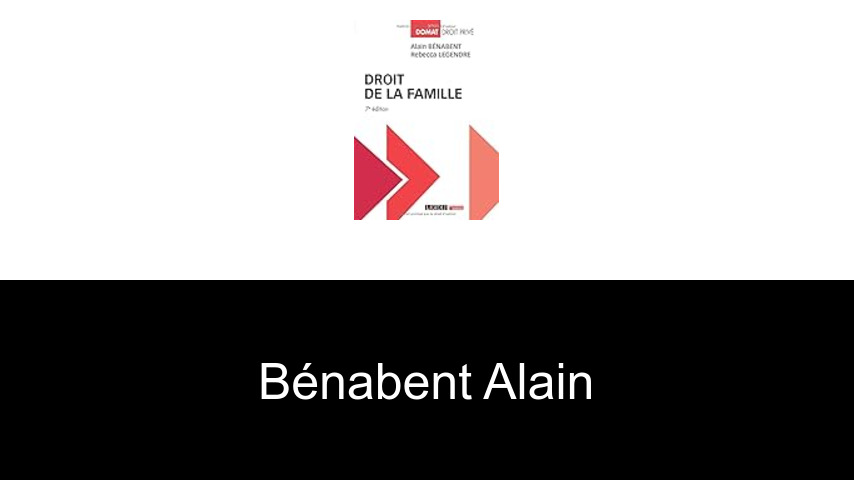 livres de Bénabent Alain