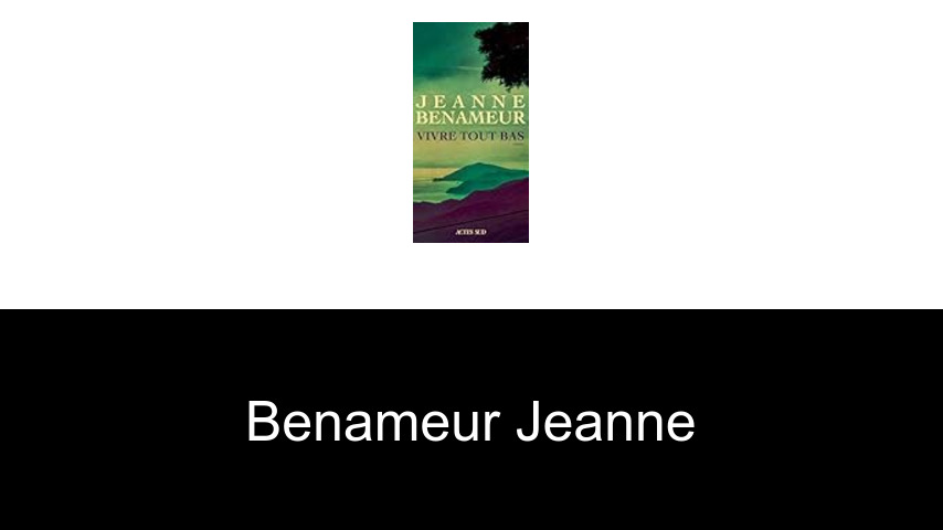 livres de Benameur Jeanne
