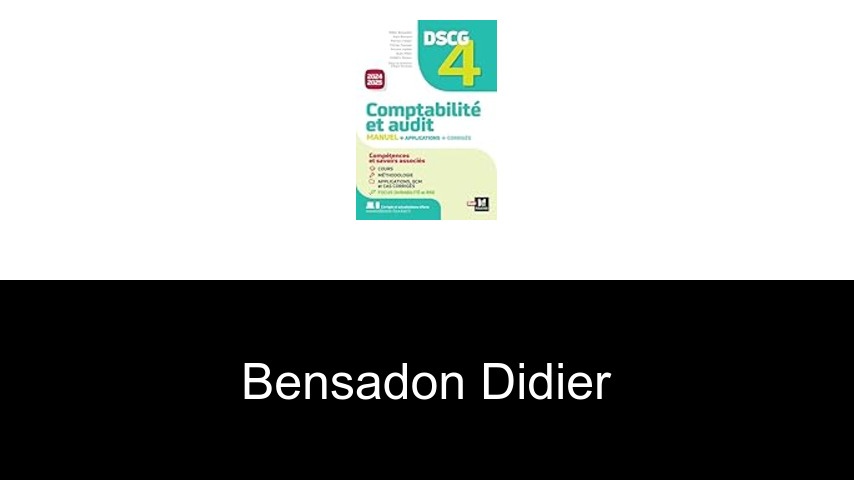livres de Bensadon Didier