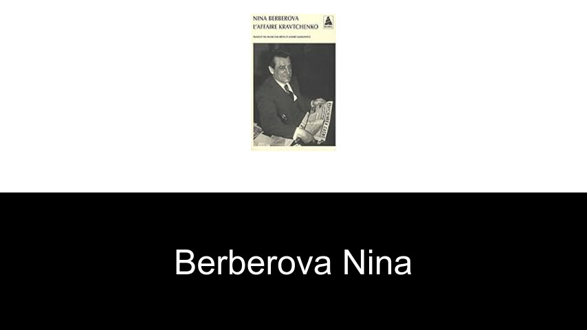 livres de Berberova Nina