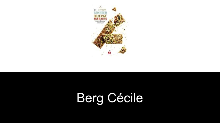 livres de Berg Cécile