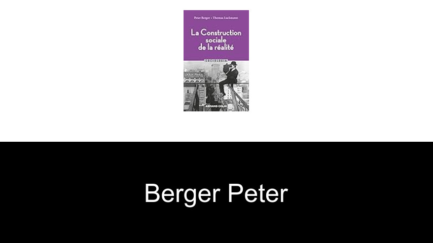 livres de Berger Peter