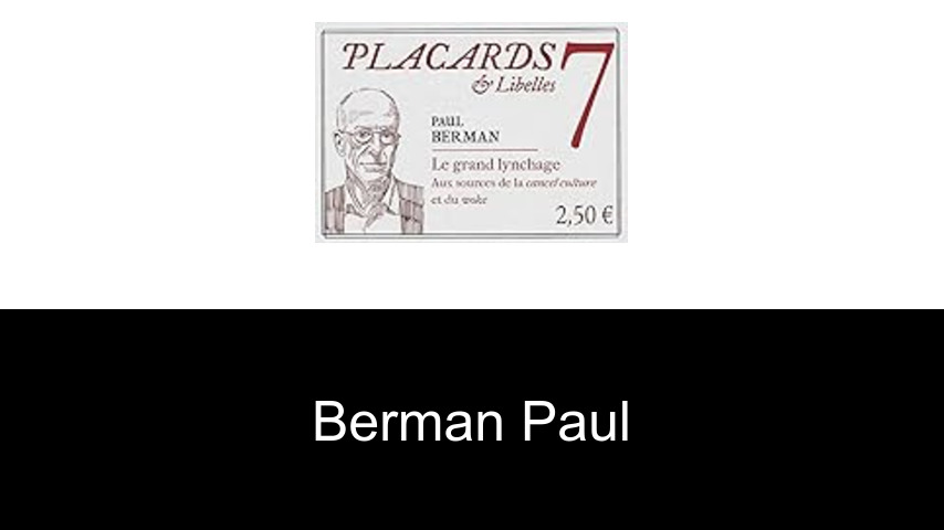 livres de Berman Paul