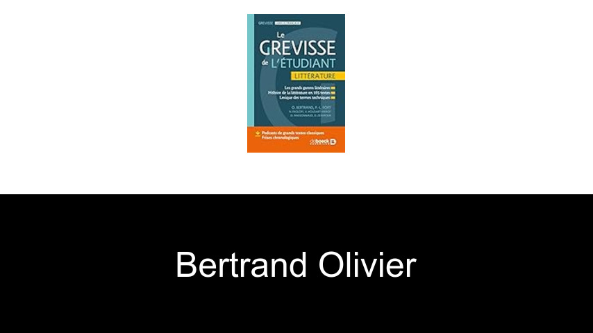 livres de Bertrand Olivier